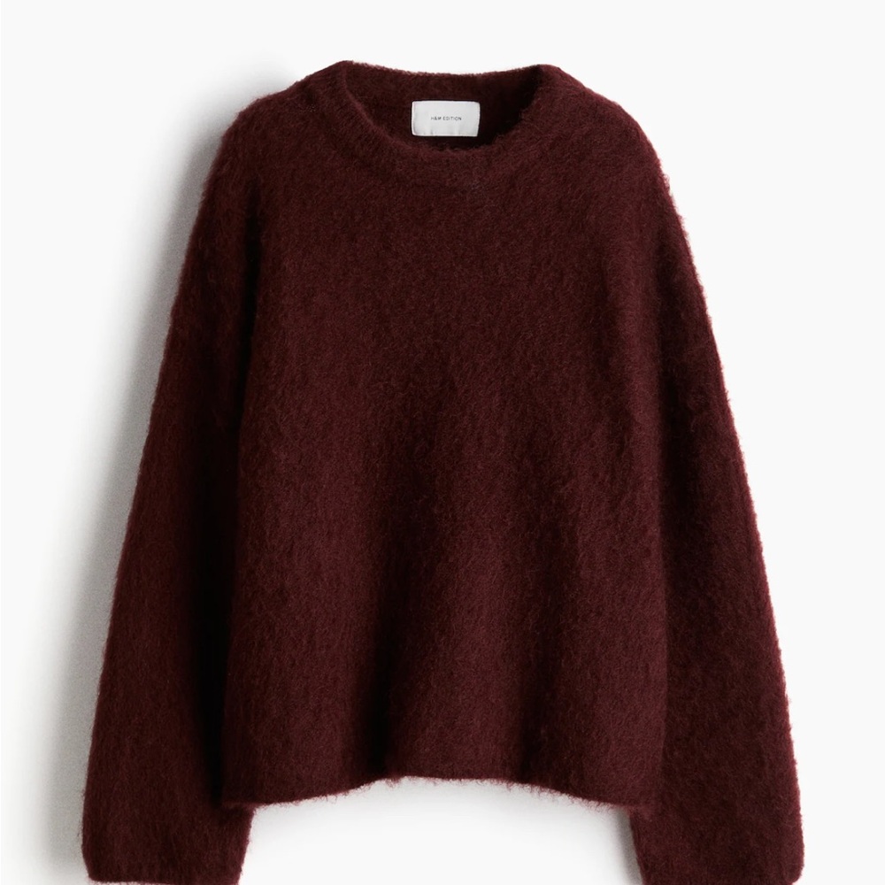 H&M Deep Red Crew Neck Sweater